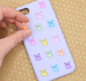 faux gummi bear rabbit head shape for easter or girl's crafting and DIY embellishing