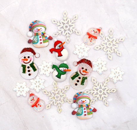 Sparkling Snowy Friends Embellishment Pack 18 Pieces