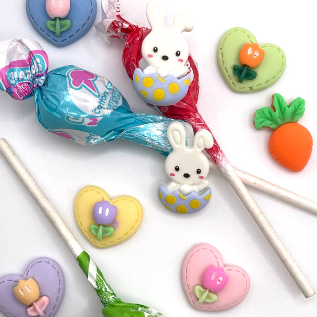 Easter Bunnies and Spring Hearts are featured in this photo