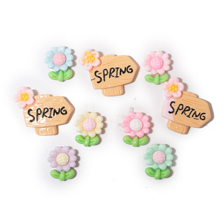 Spring Sign Resin Embellishment Pack