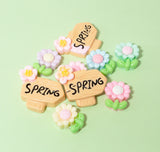 Spring Sign Resin Embellishment Pack