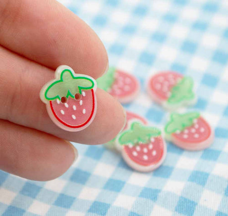 Sweet Strawberry Printed 2-Hole Buttons