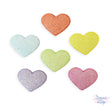 Glittery rainbow heart embellishments add to Valentine's Day crafts and children's projects