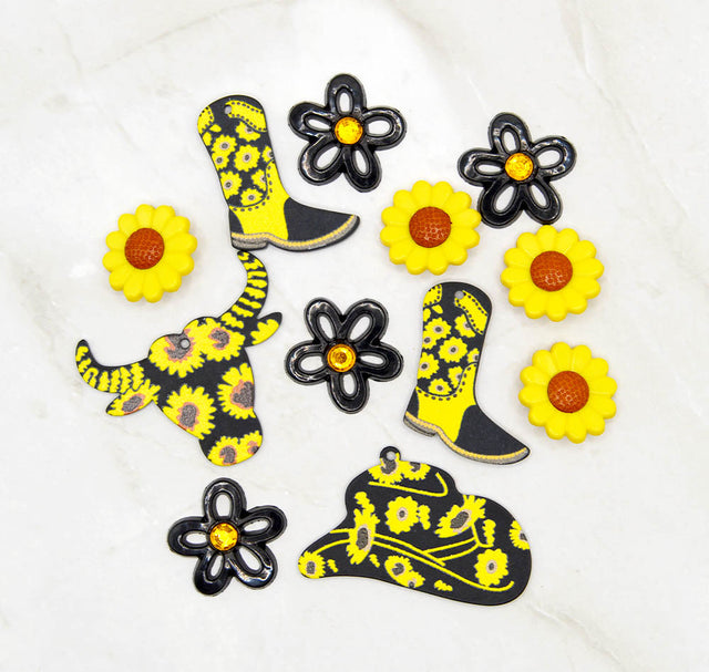 Sunflower Western Embellishment Pack