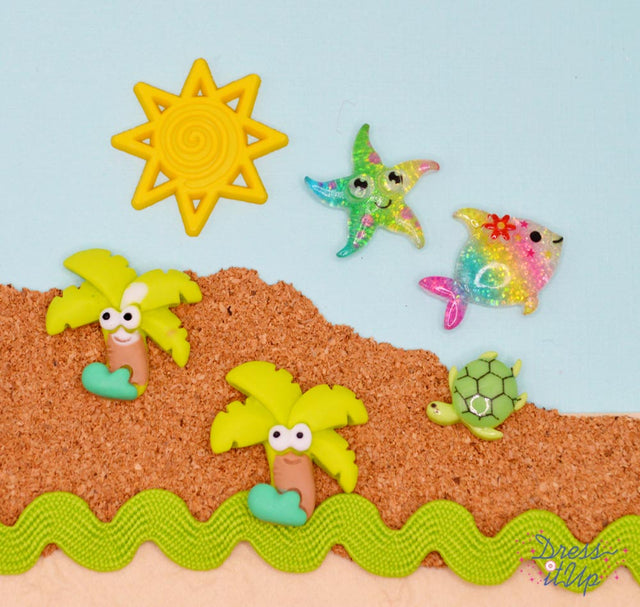Palm Trees and Sea Breeze Sea Animal Beach Themed Embellishments
