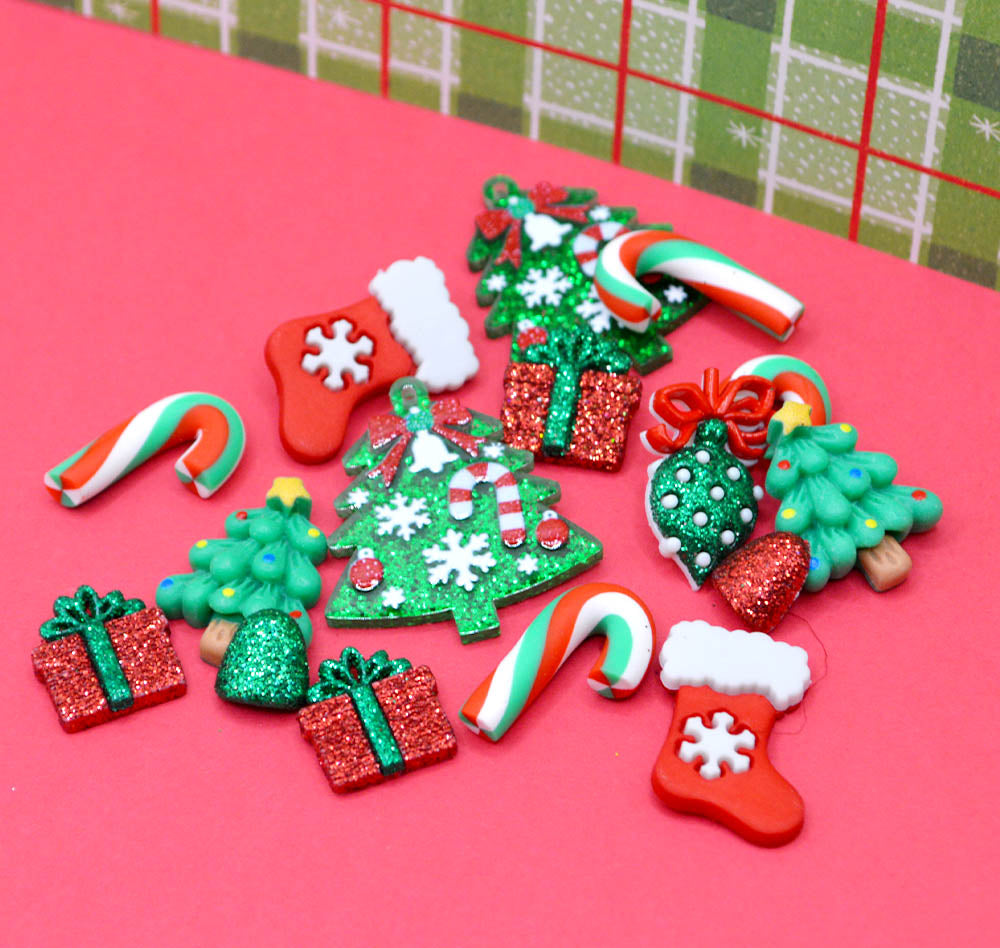 Sweet Holiday Trimmings Embellishment Pack 22 Pieces