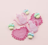 Tea for Two Royal Charm Craft Embellishment Pack