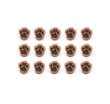 Small brown dog and cat paws for sewing and craft projects