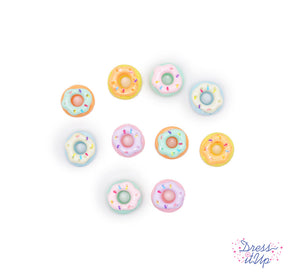 assortment of pastel flatback craft resin buttons for birthday and girl crafting