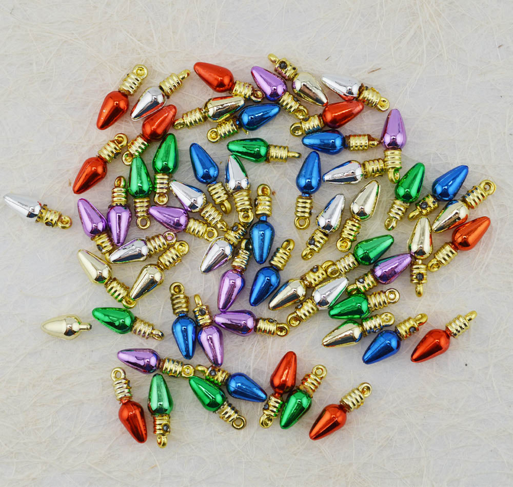 Mini Metallic Christmas Light Embellishments