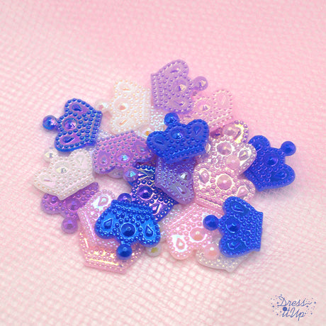 girly princess crowns flat back embellishments for crafting
