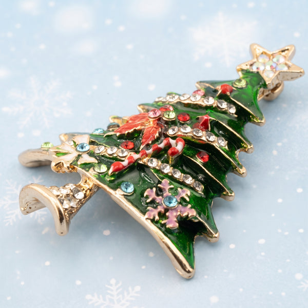 Tinsel & Twinkle Christmas Tree Brooch