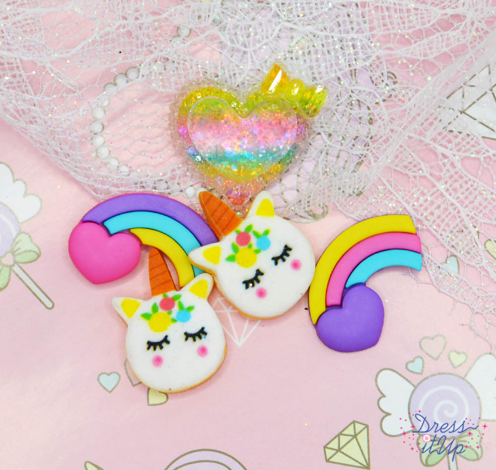 Rainbows and Unicorns Fantasy Child themed Embellishments
