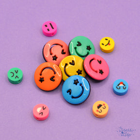 Round winking faces and other emojis for sewing and crafting