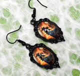 Zinc Alloy Glass Ghost Dangle Earrings