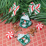 Hot Cocoa and Peppermints Christmas Flat Back Embellishments