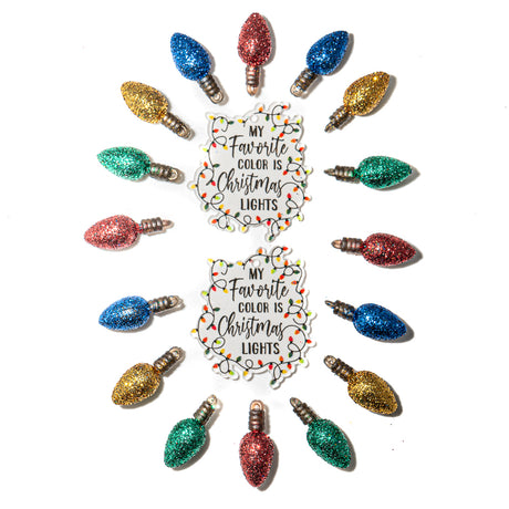 Color Sparkle Light Christmas Embellishment Pack