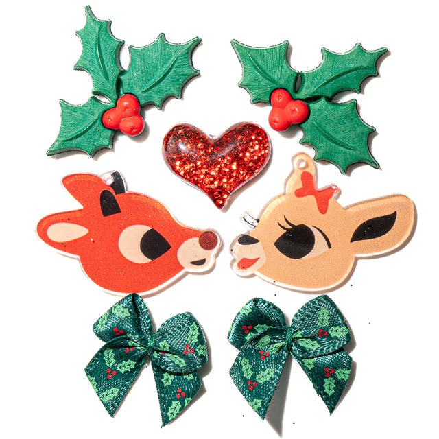 Reindeer & Holly Embellishment Pack