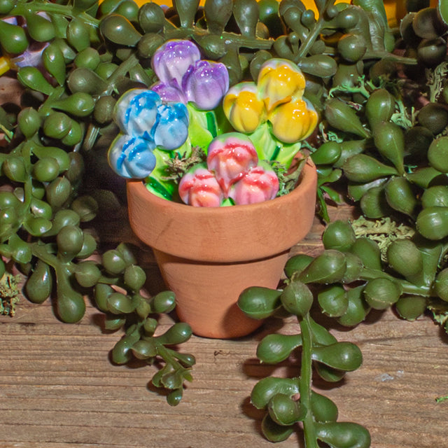 Resin Tulips Flat Back Craft Embellishments