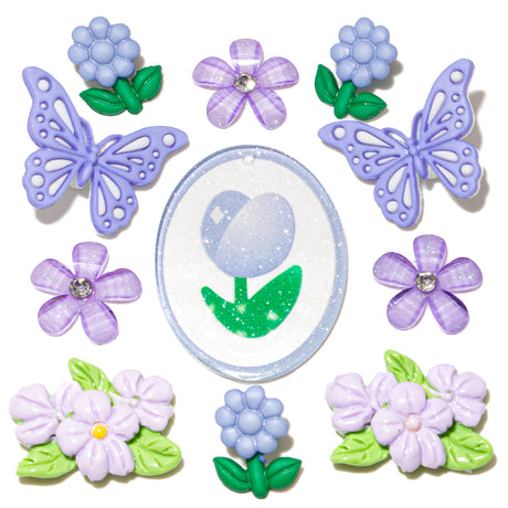 Purple Tulips Spring Craft Embellishment