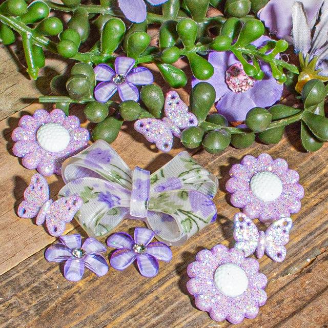 Lavender Lady Floral Craft Embellishments