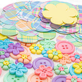 Plaid & Petal Paper Flower Button Kit