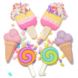 Ice Cream N' Sprinkles Summer Themed Buttons and Embellishments