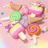 Ice Cream N' Sprinkles Summer Themed Buttons and Embellishments
