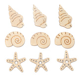 Wood Seashell Embellishments