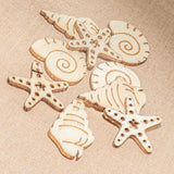 Wood Seashell Embellishments