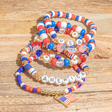 Red, White & Blue Charm Bracelet Set