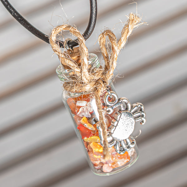 Mermaid Tide Glass Bottle Necklace