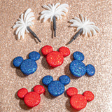 Red, White & Blue Glitter Mouse Heads