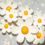 Matte Resin Daisies Craft Buttons