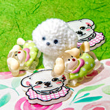 Sweet White Dogs Craft Embellishments