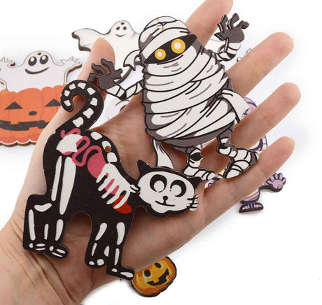 Spooky Woods Halloween Wooden Pendant Mix