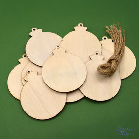 Ten wood ornament bases for DIY holiday crafting