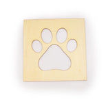 wood paw print frame for diy crafting