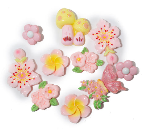 Butterfly Garden Resin Flatback Embellishment Pack