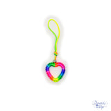 Add a pop of color and love with this vibrant heart rainbow keychain