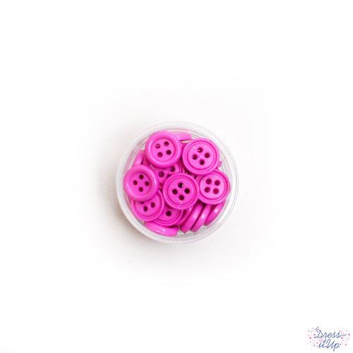 Sewing Buttons in Bright Pink