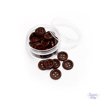Sewing Buttons in Brown