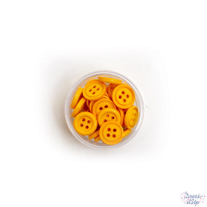 Sewing Buttons in Dark Yellow