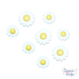 Two size daisy buttons for craft embellishments sewing shank back buttons
