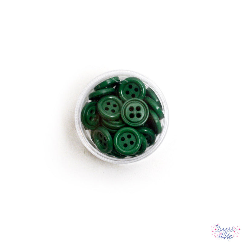 Sewing Buttons in Hunter Green
