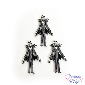 three piece jack skellington disney loop back button for crafting