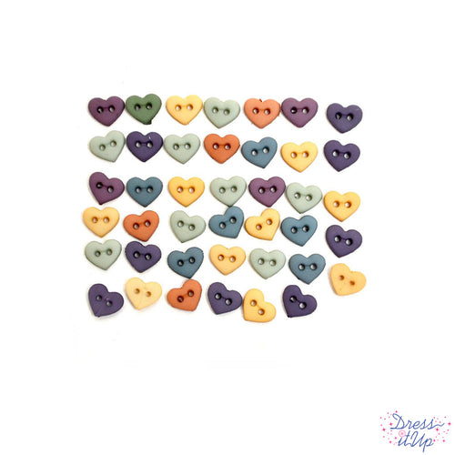 B121 Small/Large Heart Buttons Micro Mini Buttons Tiny Buttons Doll Se – i  Sew For Doll