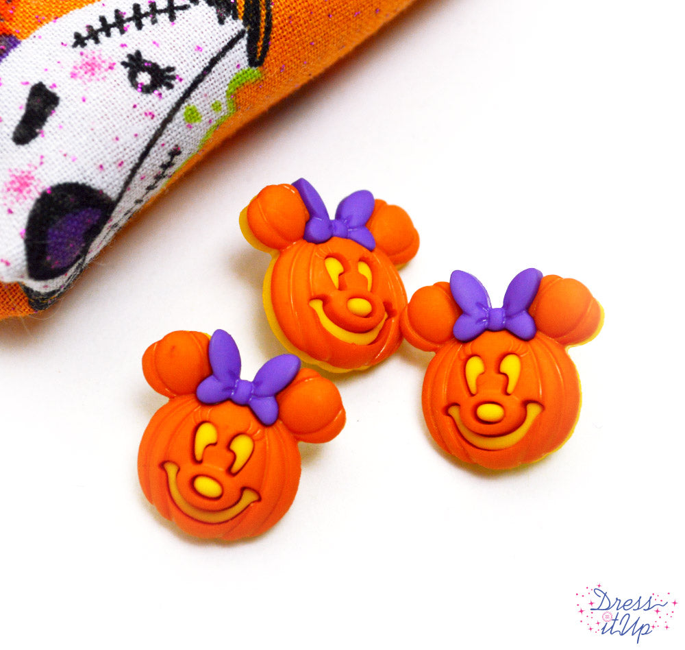 Minnie Pumpkin Button Singles