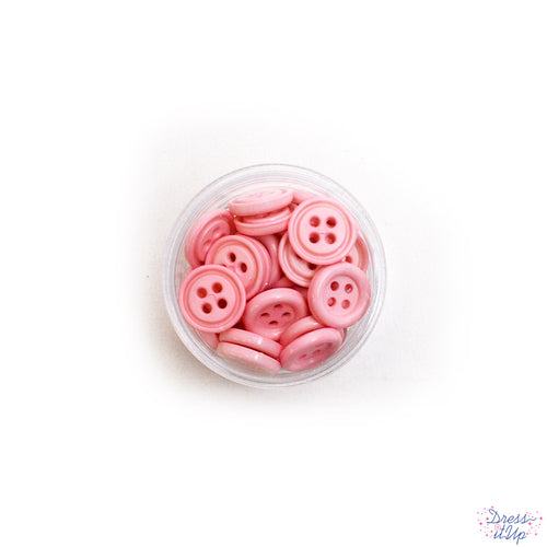 Sewing Buttons in Pink