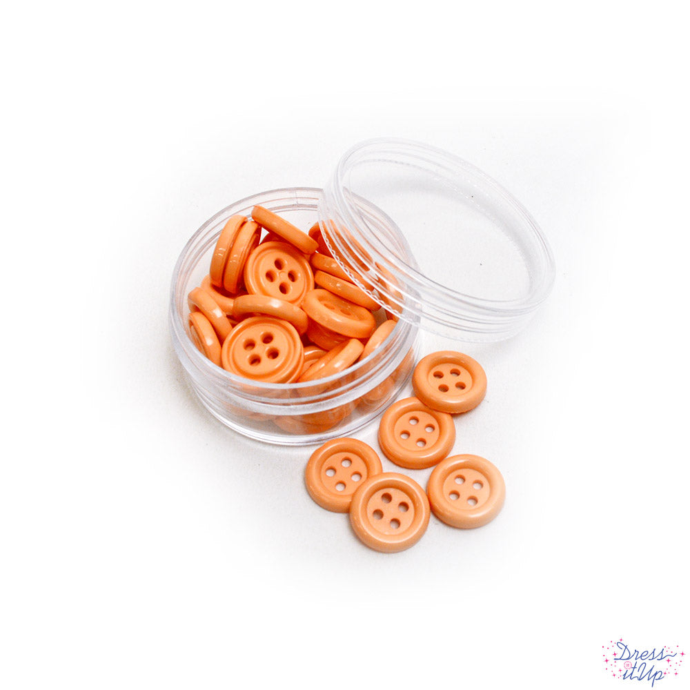 Sewing Buttons in Peach